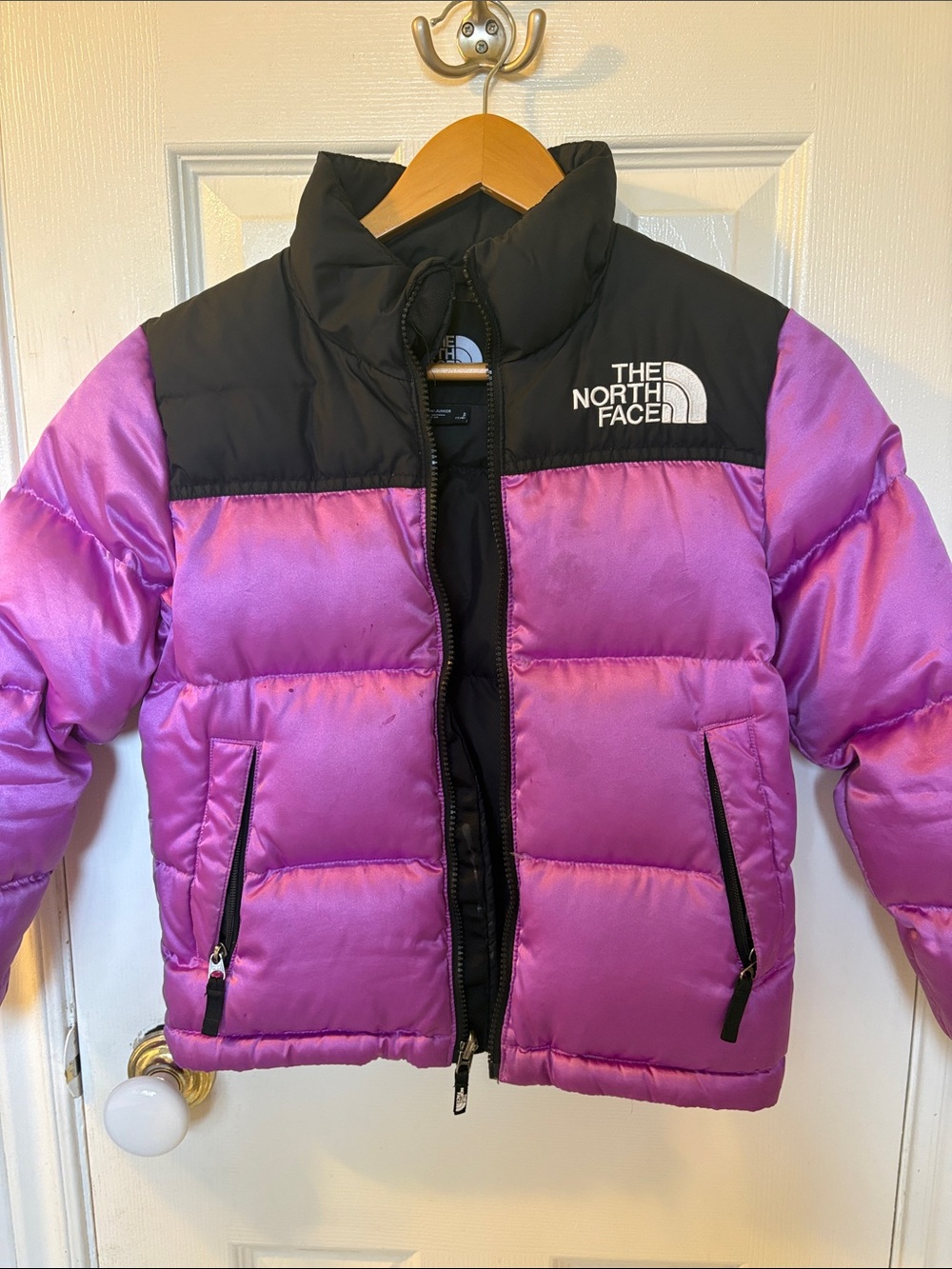 The North Face Kids Purple and Black Puffer Jacket